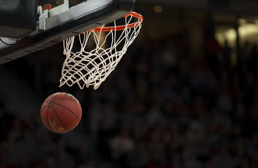 Terrain et ballon de basket